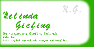 melinda giefing business card